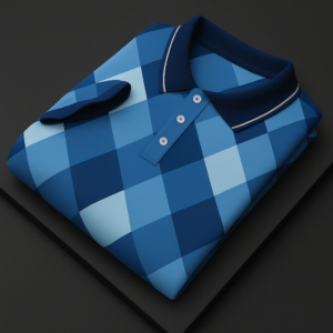 Light Blue Pinstripe Polo T-Shirt