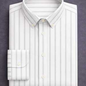 Men’s White Striped Formal Shirt