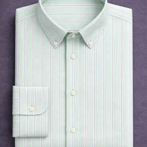 Men’s Mint Green Striped Formal Shirt