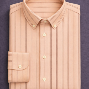 Men’s Peach Striped Formal Shirt