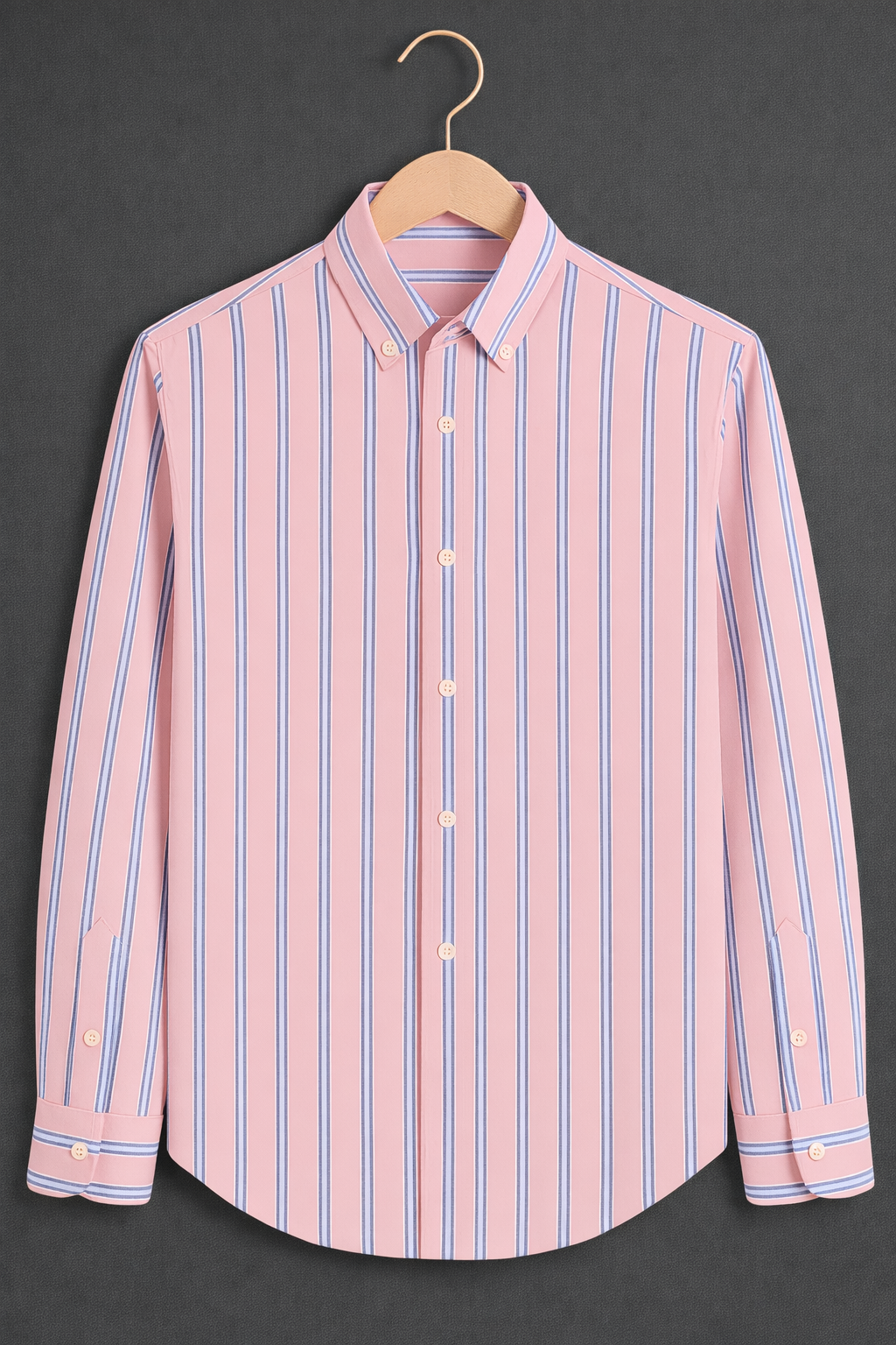 Men’s Pink Striped Formal Shirt - Image 3